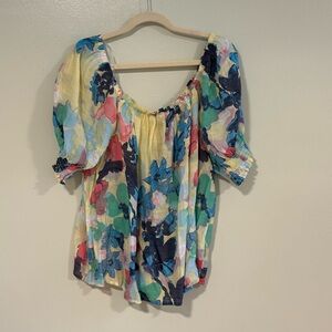 Zac & Rachel Colorful Floral Blouse
